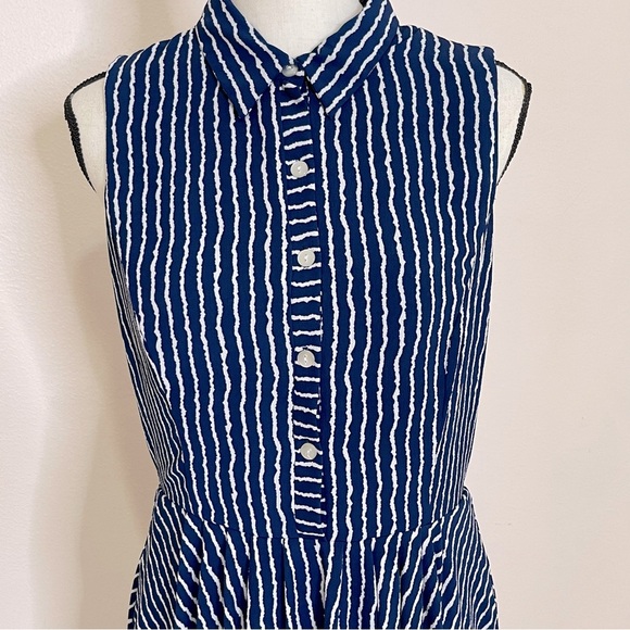 Gaby Skye Striped Dress Hankerchief Hem Size 12 - Picture 13 of 16